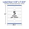 Avery Matte White Wraparound Labels with Sure Feed, 1-1/2" x 7-3/4"
